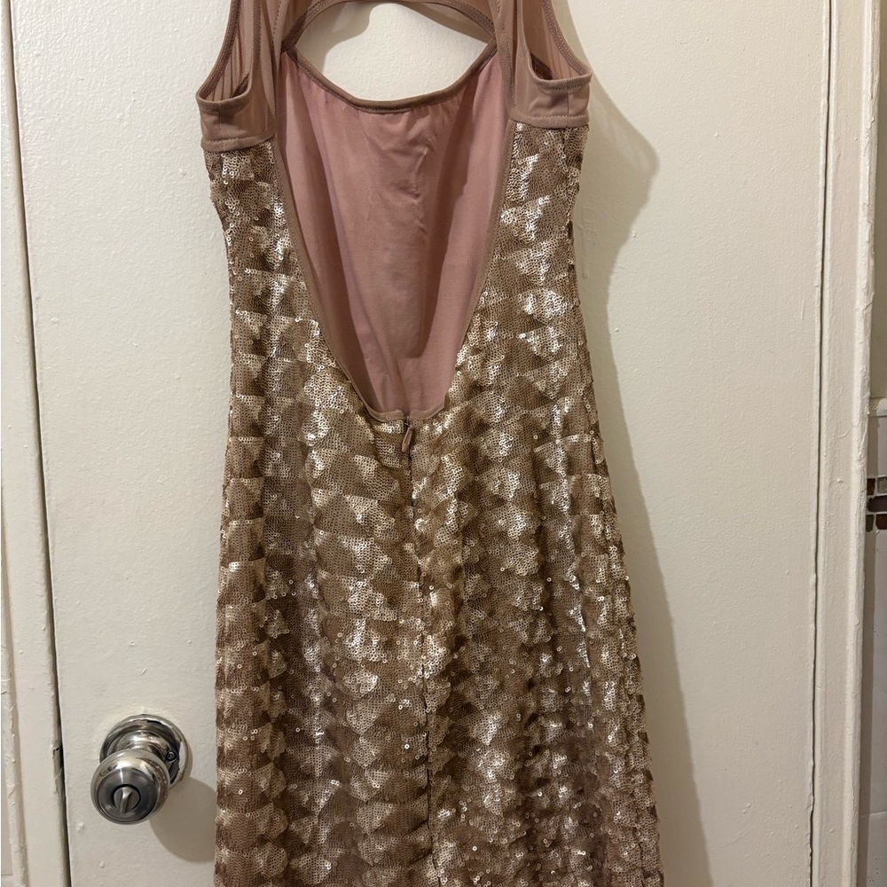 Elegant Sequin Dress‎ in Gold and Pink